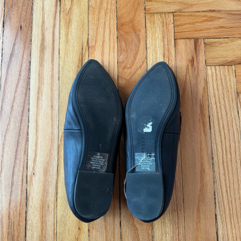 Express Black Pointed-Toe Loafers - Picture 4 of 5